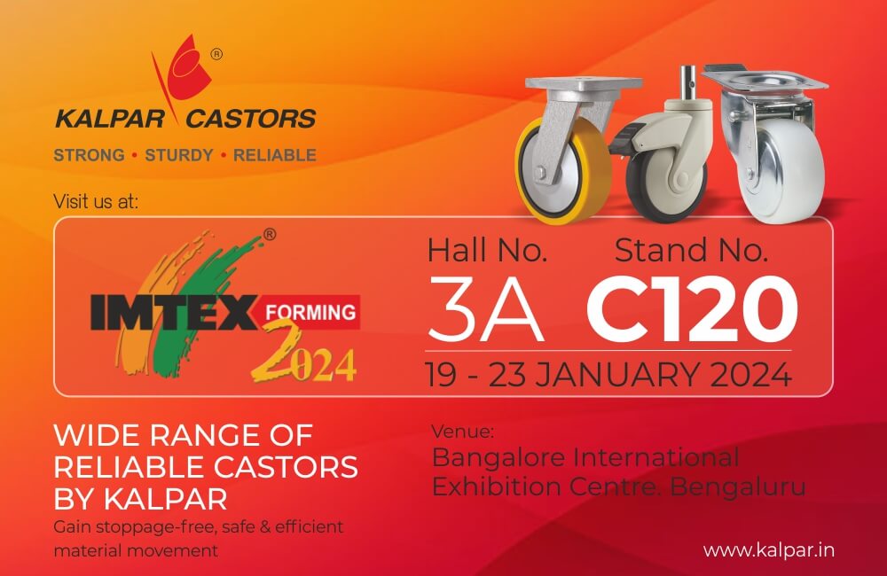 Kalpar Castors Exhibit at IMTEX 2024 Kalpar Castors